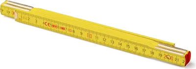 Image de Mètre pliant Metrie 1 m Perfekt 5, jaune, avec articulations en acier