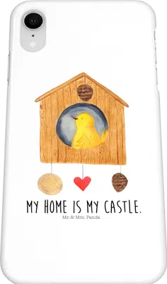 Produktbild von Mr. & Mrs. Panda Iphone XR Handyhülle Vogel Haus - Weiß - Geschenk, Castle, Wohnung, Familie, Premium Kunststoff, Zuhause, Handy Case, Lustige Sprüche