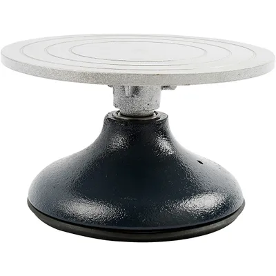 Produktbild von Töpferscheibe aus Stahl und Eisen, 18 cm, drehbar mit Anti-Rutsch-Gummi