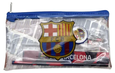 Produktbild von FC Barcelona Federmäppchen mit Schulmaterial für Kinder