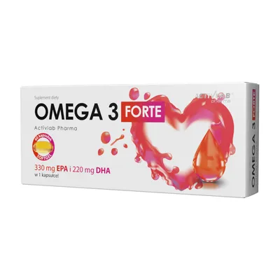 Zdjęcie produktu dla Omega 3 FORTE kwasy tłuszczowe z witaminą E Activlab Pharma