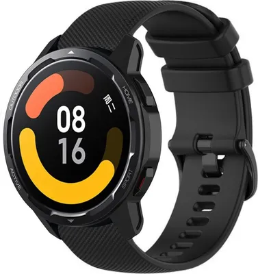 Produktbild von Strap-it Xiaomi Watch S1 Luxus-Silikonarmband (Schwarz)
