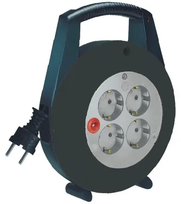 Produktbild von Brennenstuhl Vario Line KabelBox 4-fach schwarz/lichtgrau 5m H05VV-F 3G1,5, 1092200