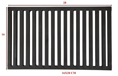 Immagine prodotto di Griglia per camino in acciaio 16x28 cm, spessore 16 mm – per cenere, legna e forno.