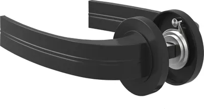 Produktbild von Moderne Rosettengarnitur Schwarz matt DG.211 Türdrücker Türbeschlag Rosettenbeschlag Drückerpaar