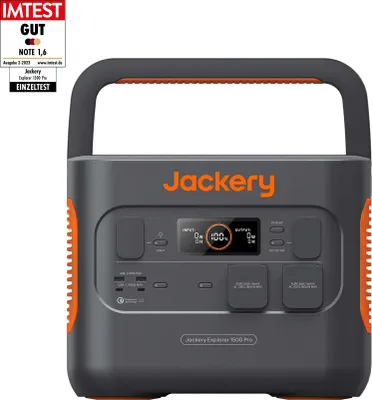 Produktbild von Jackery Explorer 1500 Pro Powerstation, 1512Wh/1800W tragbare Solarspeicher, Stromerzeuger Solargenerator Stromspeicher für Camping, Outdoor, Backup