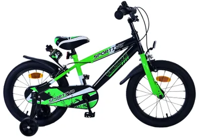Produktbild von Volare Sportivo Kinderfahrrad – Jungen – 16 Zoll – Grün Schwarz – Zwei Handbremsen