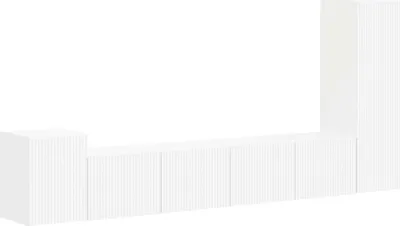 Produktbild von vidaXL TV-Schrankset Wandmontiert 3 pcs Weiß Holzwerkstoff