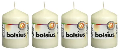 Immagine prodotto di set di 4 candele a colonna - Altezza 8 cm - Diametro 5,8 cm - Avorio