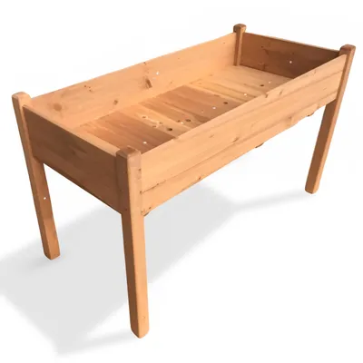 Image de IvoQ Jardinière Surélevée – Bois – Bac à Culture en Bois – Résistant aux Intempéries – 126x60x76 cm – Pour Balcon & Jardin
