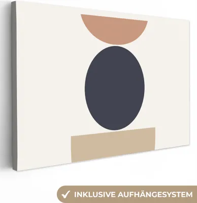 Obrázek produktu pro OneMillionCanvasses® - Plátno - Kruh - Geometrické obrazce - Abstraktní, nástěnná malba, nástěnné dekorace obrazy obývací pokoj, 90x60cm
