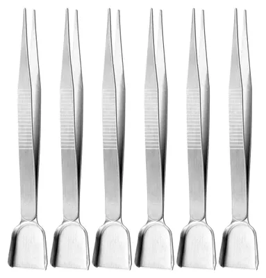 Produktbild von 6-teiliges Edelstahl-Schmuckset mit Doppelpinzette und Präzisionslöffel