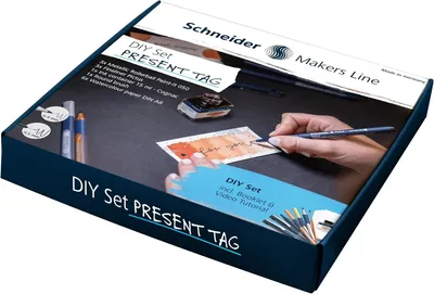 Produktbild von Schneider Geschenkanhänger weiß DIY Set