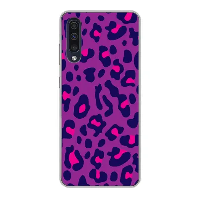 Produktbild von MuchoWow® Handyhülle Schutzhülle Hülle für Samsung Galaxy A30s Pantherdruck - Lila - Rosa Silikon Softcase Handy Hülle - Karteninhaber