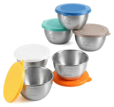 Productafbeelding van Saladedressingcontainers - Lekdicht met deksel - Geschikt voor onderweg en lunchboxen - 6 stuks