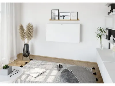 Produktbild von Hammerbacher VWO12/W/W Wandschreibtisch Mini Office weiß/weiß