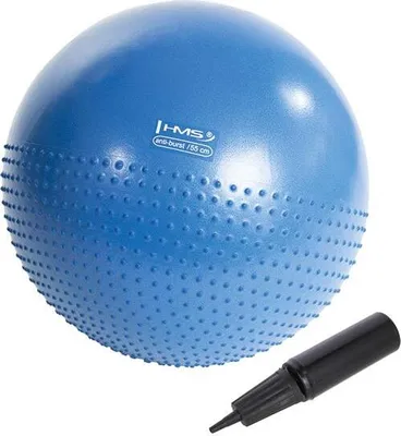 Zdjęcie produktu dla Piłka gimnastyczna do masażu HMS YB03, 55 cm, niebieska