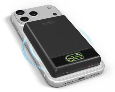 Immagine prodotto di SBS Power Bank Magnetico 10000 Mah Compatibile Magsafe Con Display Smart Integrato