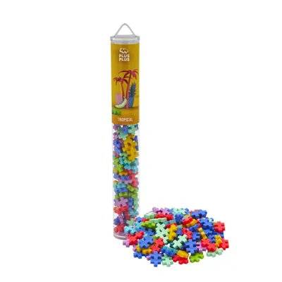 Image de Plus-Plus Tropical Tubes, kit de construction - 100 pièces.
