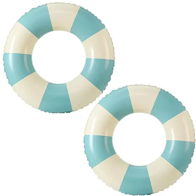 Imagen del producto de Flotadores inflables, 2 unidades, color azul claro, para niños y adolescentes