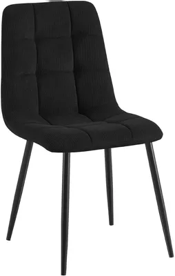 Produktbild von CLP Esszimmerstuhl Tilde gepolstert mit Rückenlehne bis 150 kg belastbar schwarz Material Cord, KI-generiertes Bild