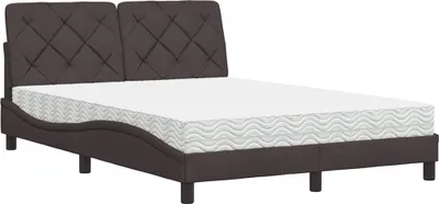 Obrázok produktu pre vidaXL Posteľ s matracom tmavohnedá 120x200 cm látka
