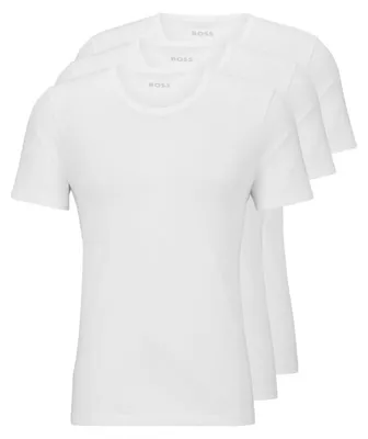 Produktbild von BOSS Herren 3-Pack Crew Neck Baumwolle Jersey T-Shirt, Weiss/opulenter Garten, Mitt