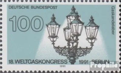 Produktbild von Briefmarken BRD (BR.Deutschland) 1991 Mi 1538I, Laternendach gebrochen (Feld 3) postfrisch Weltgaskongreß