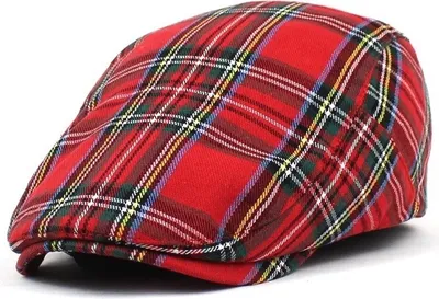 Pánska baretka Scotland-Červená KP15441