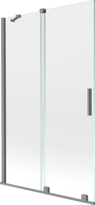 Immagine prodotto di Mexen Velar paratia da bagno a 2 ante scorrevoli 110 x 150 cm, trasparente, gun metal - 896-110-000-01-95