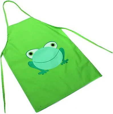 Produktbild von Kinderküchenschürze | Frosch |einfach zu waschen | unordentliche Schürze | Grün