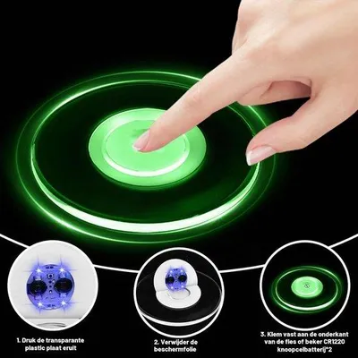 Zdjęcie produktu dla Podkładki LED, 10 cm - kolorowy akryl - świecące, z migającymi kolorami - idealne na imprezy - 8 sztuk