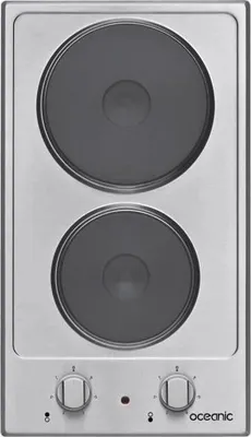 Immagine prodotto di Piano cottura elettrico OCEANIC, 2 piastre, acciaio inox, larghezza 29 cm, 2 livelli di potenza