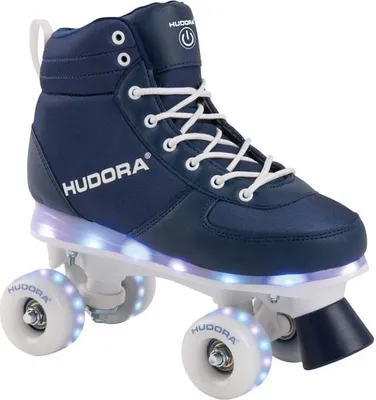 Produktbild von HUDORA Roller Skates Advanced, navy LED, Gr. 29-38