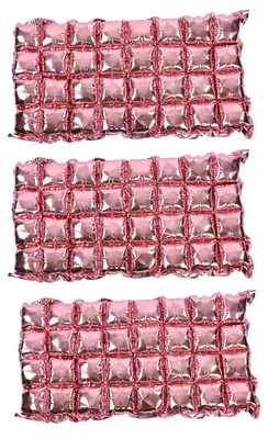 Produktbild von 3er-Pack Aluminiumfolienballons, einfach zu verwenden, verschiedene Farben, Party-Hintergrund für Fotodekoration, Rosa