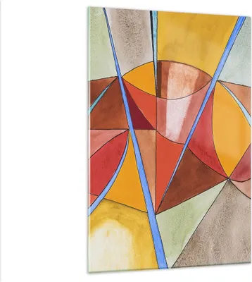 Produktbild von Bilder auf glas - Einteilig - Abstraktion modern - 80x120cm - Glasbilder - Wandbilder - Bilder - zum Aufhängen bereit - Wanddekoration aus Glas - Glas Bilder - Wandbild auf Glas - GPA80x120-3960