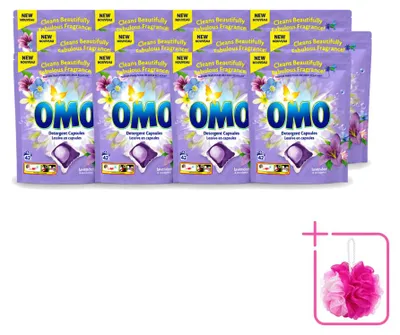 Produktbild von 12 x Omo Wascapsules Lavendel & Eucalyptus für Buntwäsche - Sparpackung - 12 Stücke