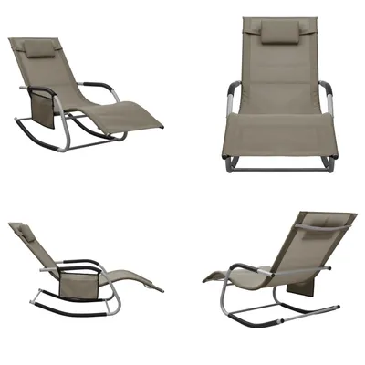 Obrázok produktu pre vidaXL Lehátko Textilene Taupe and grey - Lehátko - Lehátka - Záhradné ležadlá
