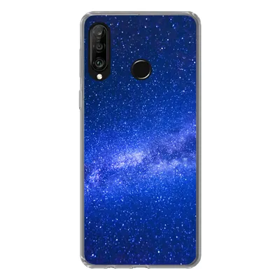 Produktbild von MuchoWow® Handyhülle Schutzhülle Hülle für Huawei P30 Lite Sternenhimmel - Universum - Blau - Jungen - Mädchen - Kinder Silikon Softcase Handy Hülle - Handyhülle