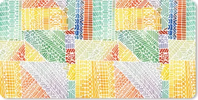 Produktbild von MuchoWow® Schreibtischunterlage Muster - Mosaik - Abstrakt 80x40 cm - XXL Mauspad - Gaming Mauspad