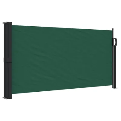 Image de vidaXL Marquise latérale extensible vert foncé 100x300 cm