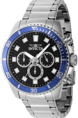 Image de Invicta Pro Diver 46052 Montre Homme - Entanche - Analogique - mouvement à quartz - acier inoxydable avec cadran noir - 45mm