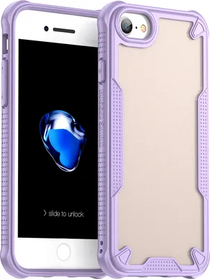 Immagine prodotto di Custodia protettiva per iPhone SE 2020/iPhone SE 2022/iPhone 7/iPhone 8, retro traslucido opaco, custodia bumper in TPU Viola