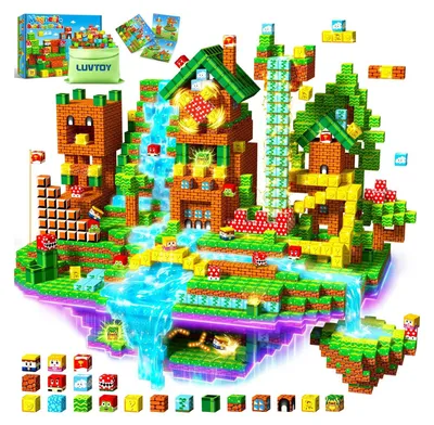 Imagen del producto de Bloques magnéticos, 150 piezas. Juguetes magnéticos para niños. Juguetes magnéticos. Imanes para niños. Juguetes para Pascua. A partir de 150 piezas