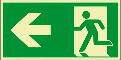Produktbild von Schild I PERMALIGHT power langnachleuchtend Rettungszeichen Rettungsweg links...