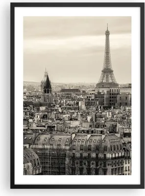 Produktbild von Gerahmtes Poster - Schwarzer Rahmen - Paris Stadt Zuhause - 50x70 cm - Wand Bild - Wanddeko - Wandbilder - Kunstposter - Wandposter - Bilderrahmen - Bilder - Kunstdruck - Wandbild - P2BPA50x70-3615
