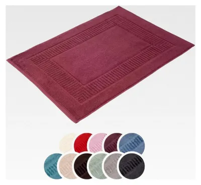 Produktbild von Badvorleger aus 100% Baumwolle, Serie Organic, 900 g/m², 50 x 70 cm, 60 Grad, GOTS-, schnelltrocknend, Farbe: Beere