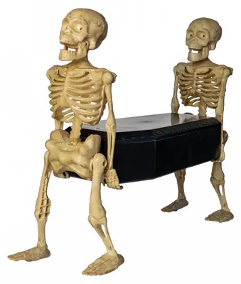Produktbild von 2 Skelette mit Sarg als Halloween Animatronic