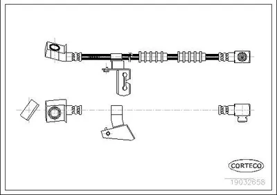 Produktbild von CORTECO 19032658 Bremsschlauch Vorne Rechts für CHRYSLER VOYAGER II (ES)