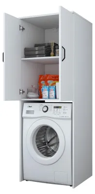 Produktbild von Schianno - Waschzimmermöbel-Set, Weiß, 2 Ablagen